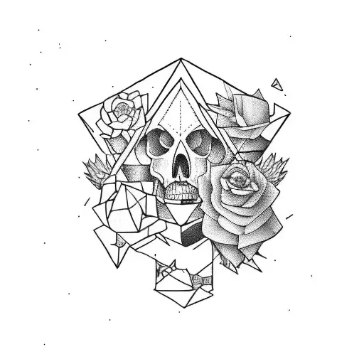 punk, sad, clean, minimalistic  tattoo design idea