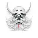 Puzzle piece, mechanical bone, blood tattoo design idea