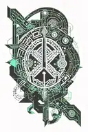 write the letters: "[o]は私の命" , around the letters transition into background pattern  tattoo design idea