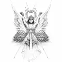 Strength in struggles, wisdom in punishments, freedom in truth; my soul soars and rises, like the Falling Angel tattoo design idea