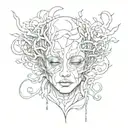 deppression and anxiety mental health tattoo design idea