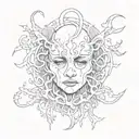 deppression and anxiety mental health tattoo design idea