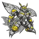 bumblebee transformers logo tattoo design idea