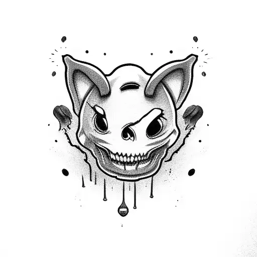 ghost boo doodle tattoo design idea