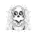 ghost boo doodle tattoo design idea