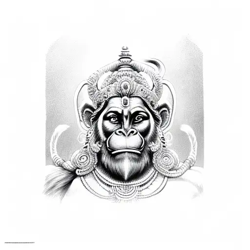 Hanuman tattoo design idea