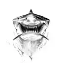 shark killer and mafia tattoo design idea