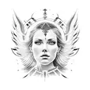 mom and dad angels tattoo design idea