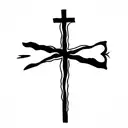 Cross with bible verse tattoo design idea