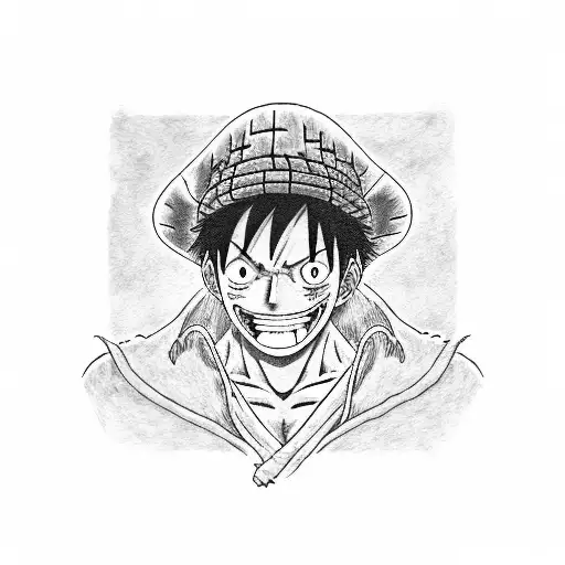 Luffy from One Piece tattoo design idea