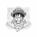 Luffy from One Piece tattoo design idea
