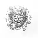 Luffy from One Piece tattoo design idea