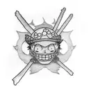 Luffy from One Piece tattoo design idea