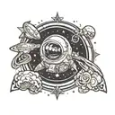 Christian space themed tattoo tattoo design idea