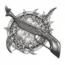 hunting bow tattoo design idea