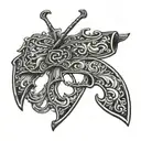 hunting bow tattoo design idea