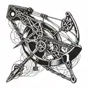 compound bow  tattoo design idea