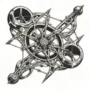 compound bow  tattoo design idea