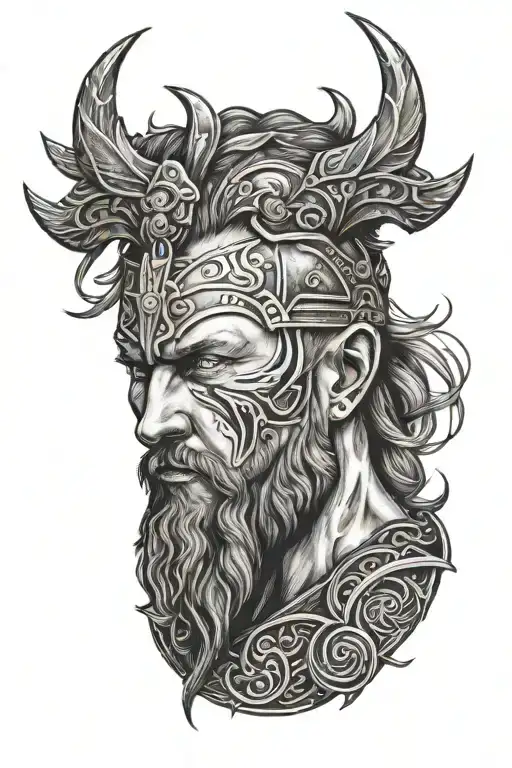 Ragnar Lothbrok themed tattoo tattoo design idea