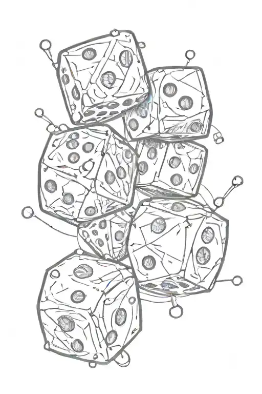 laugh now cry  later faces with dice in it tattoo design idea
