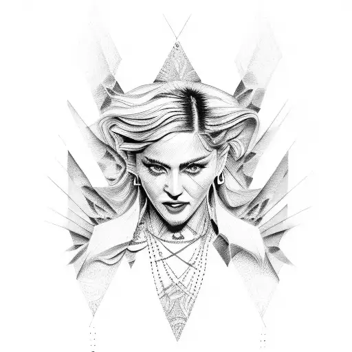 madonna tattoo design idea
