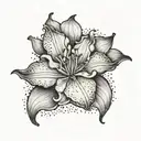 An azalea flower blooming with ocean waves as petals tattoo design idea