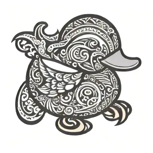 rubber duck tribal tattoo tattoo design idea