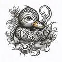 rubber duck tribal tattoo tattoo design idea