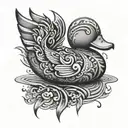rubber duck tribal tattoo tattoo design idea
