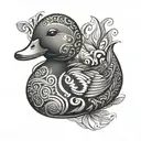 rubber duck tribal tattoo tattoo design idea