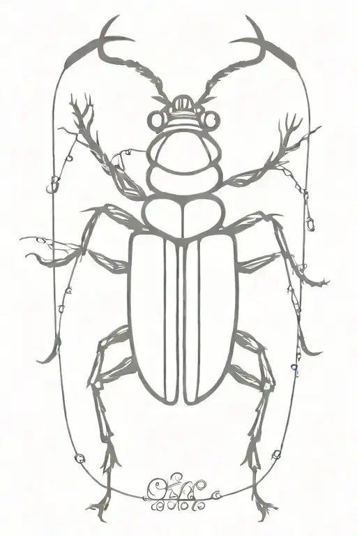 stag beetle tattoo design idea