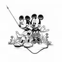  Mickey Mouse sketch  tattoo design idea