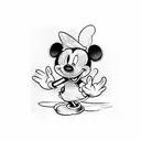 Mickey Mouse sketch  tattoo design idea