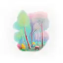 exotic forrest tattoo design idea