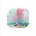 exotic forrest tattoo design idea