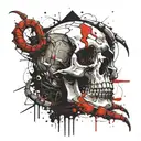 skull and scorpion tattoo design idea