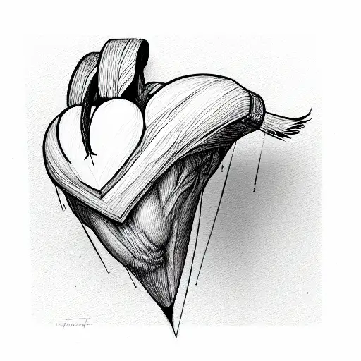 Crying Heart tattoo design idea