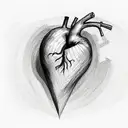 Crying Heart tattoo design idea