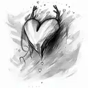 Crying Heart tattoo design idea