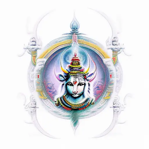 Shiva tandav nordic style mantra sanskrit tattoo design idea