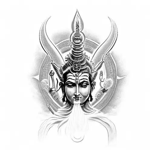 shiva tattoo with ganga and Trishul by Samarveera2008 on DeviantArt