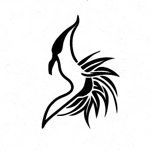 Stork bird tattoo, tattoo illustration, vector on a white background.  34511519 Vector Art at Vecteezy