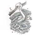 stork tattoo design idea