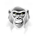 angry gorilla tattoo design idea