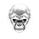 angry gorilla tattoo design idea