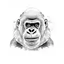 angry gorilla tattoo design idea