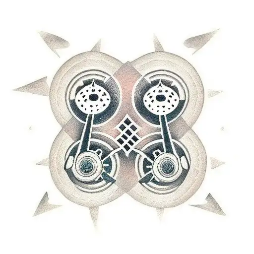 A dotwork tattoo of a car dashboard with a music equalizer incorporated into the design tattoo design idea