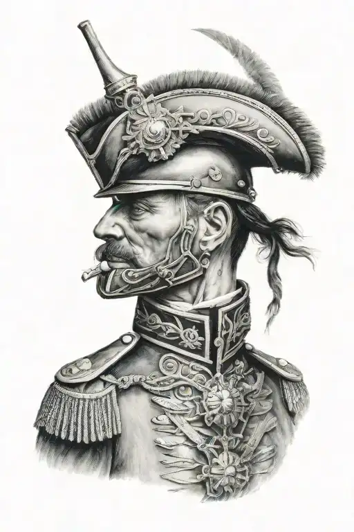 hussar soldier tattoo design idea