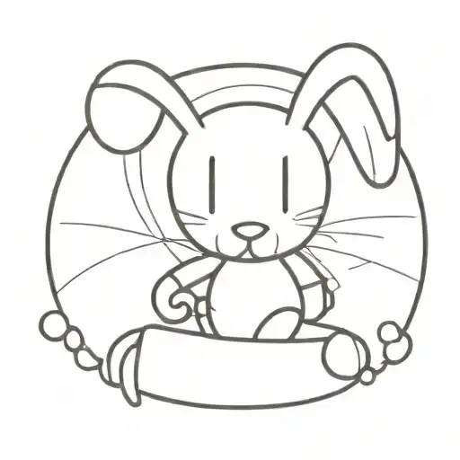 kaws playboy bunny logo tattoo design idea