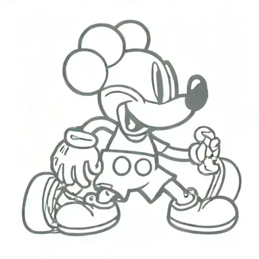 kaws mickey mouse  tattoo design idea